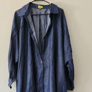 Women's Dark Blue Light Denim Shirt